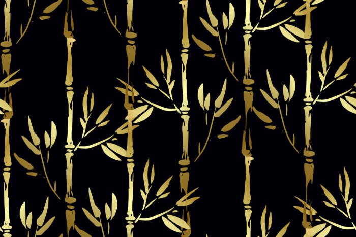 Sticker  Bambou brillant métallique