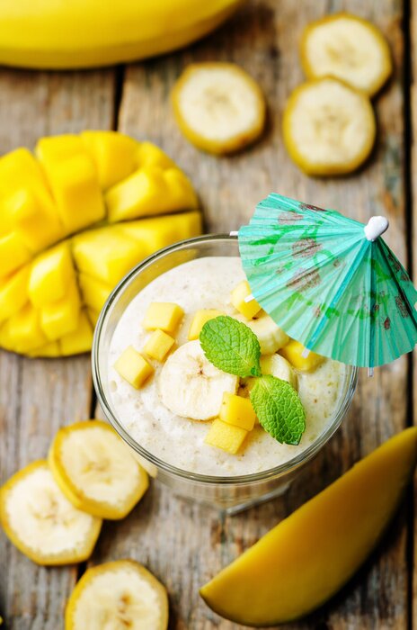 Sticker  Banane, mangue, smoothie