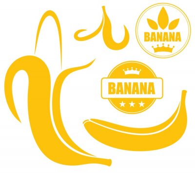 Sticker  Bananes bicolores