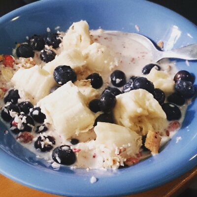 Sticker  Bananes et autres fruits à l'avoine