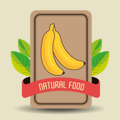 Sticker  Bananes rétro naturelles