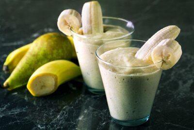 Sticker  Bananes sous forme de cocktails sains