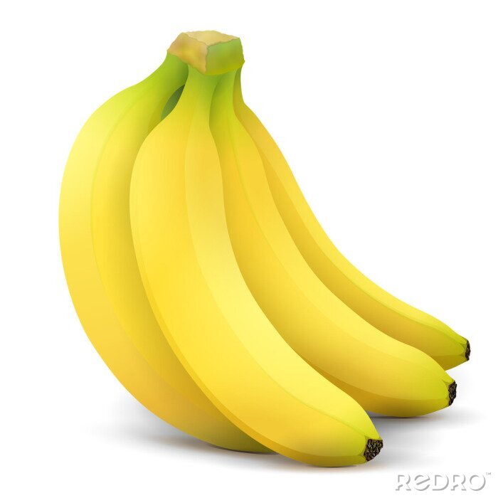 Sticker  Bananes sur un graphisme moderne de fond blanc