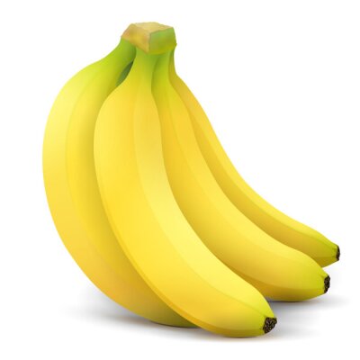 Sticker  Bananes sur un graphisme moderne de fond blanc