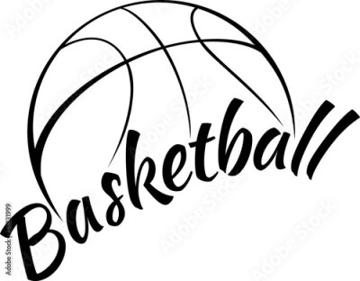 Sticker  Basketball with Fun Text