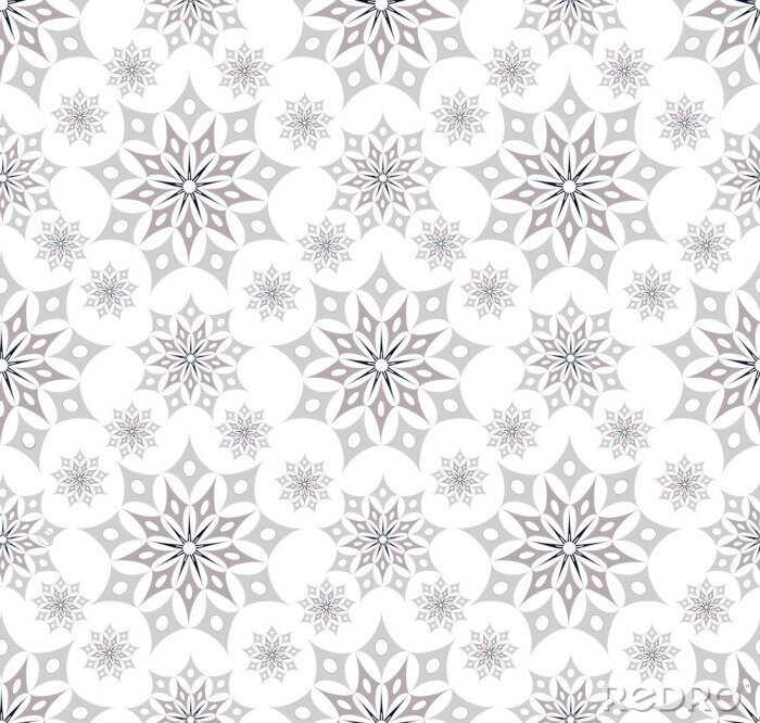 Sticker  batik star seamless soft silver white