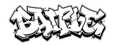 Sticker  Battle graffiti style lettering banner