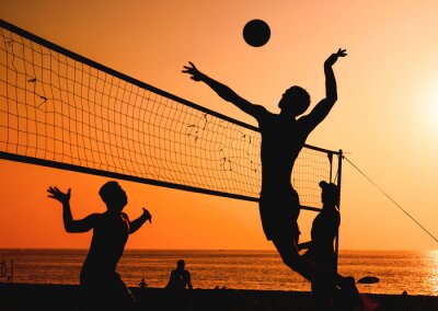 beach-volley silhouette