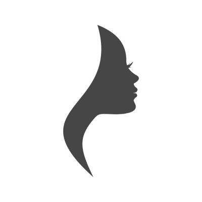Sticker  Beau profil d'icône de jeune femme