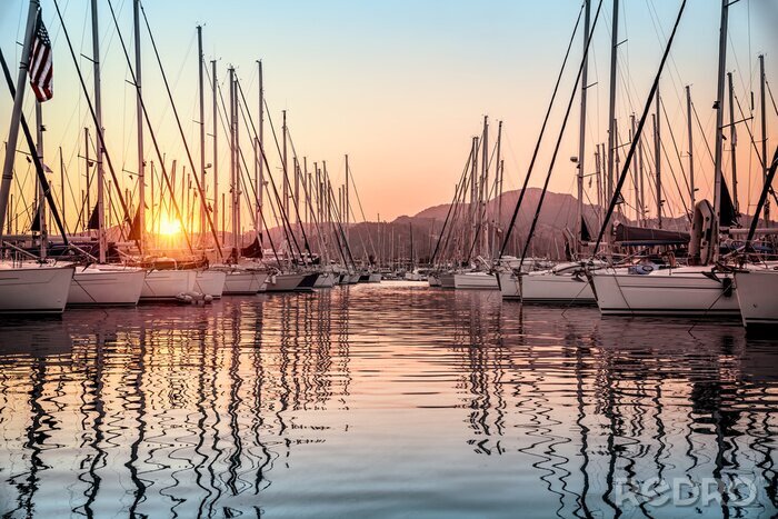 Sticker  Beaux voiliers au quai