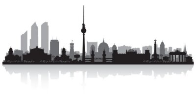 Berlin Allemagne toits de la ville silhouette