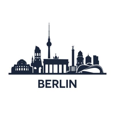 Sticker  Berlin City Skyline