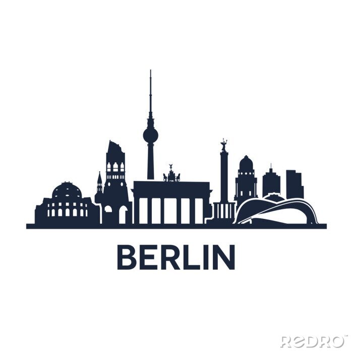 Sticker  Berlin City Skyline