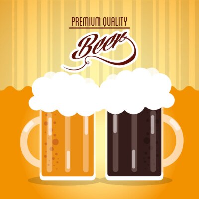 Sticker  Bière, icône, conception