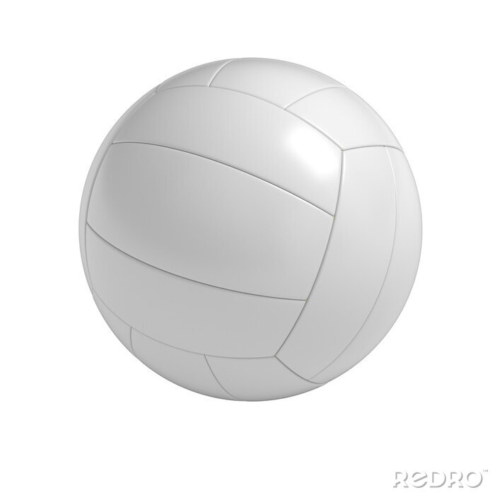 Sticker  Blank ballon de volley-ball isolé avec chemin de détourage