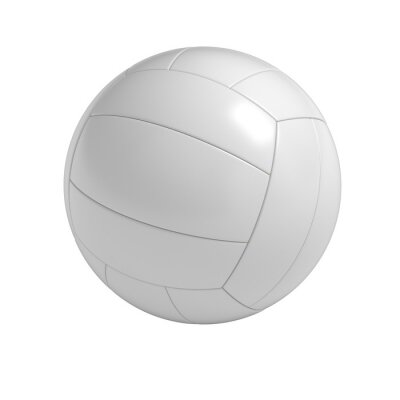 Sticker  Blank ballon de volley-ball isolé avec chemin de détourage