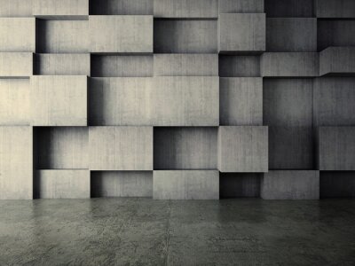 Blocs gris sur un mur