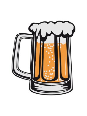 Sticker  Boire, bière, soif, poignée, booze