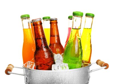 Boissons fraiches dans un seau