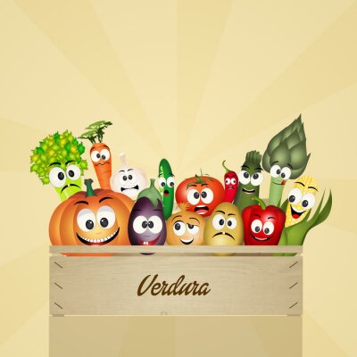Sticker  Boîte de légumes