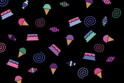 Sticker  Bonbons gâteau crème glacée