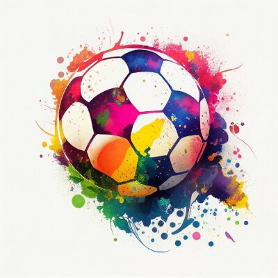 Sticker  Boule de couleur arc-en-ciel