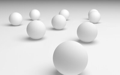 Boules blanches avec effet 3d