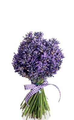 Bouquet de lavande avec ruban violet