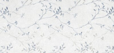 Sticker  Branches bleues délicates sur un fond de béton