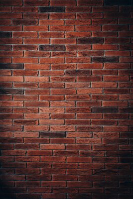 Sticker  Brique grunge dans des tons rouges