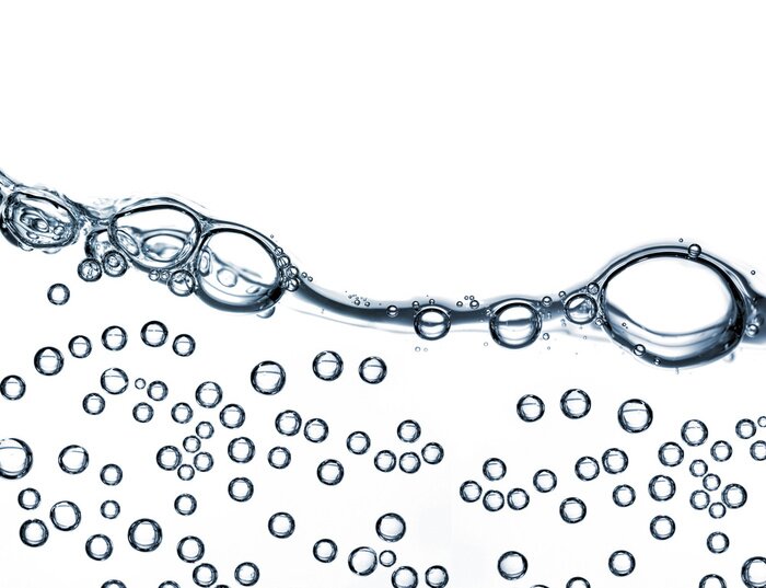 Sticker  bulles d'eau isolé sur blanc