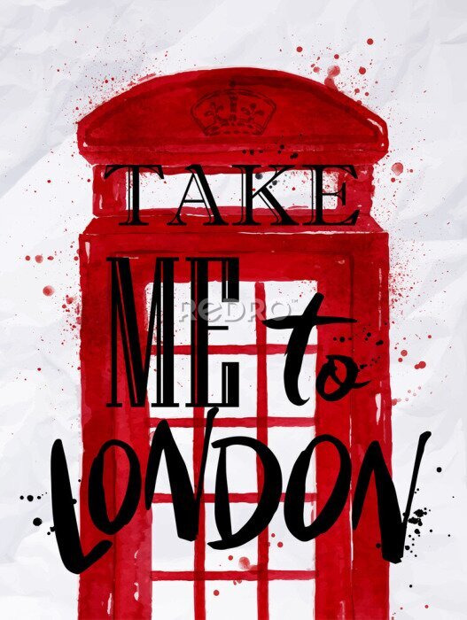 Sticker  Cabine téléphonique rouge