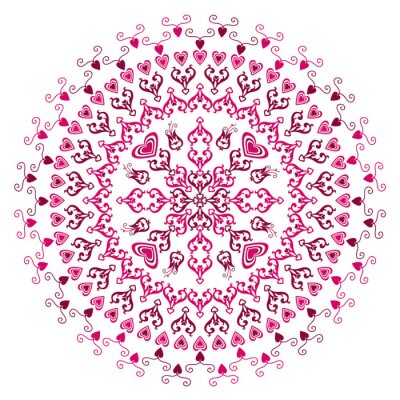 Sticker  Cadre rond violet