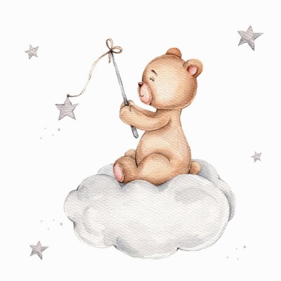 Sticker  Canne à pêche avec une étoile