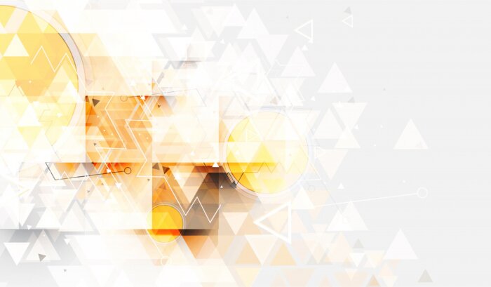 Sticker  Carrés et triangles abstraits en verre