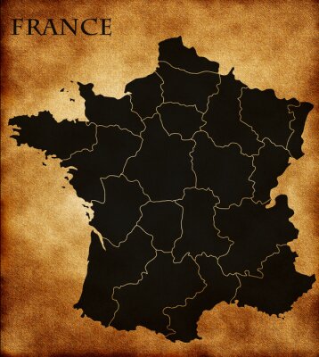 Sticker  Carte de France avec les régions