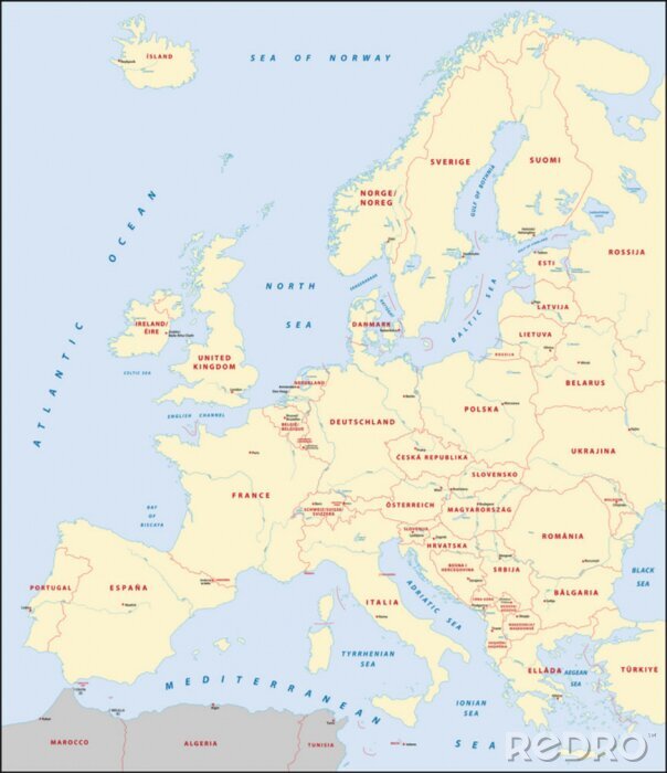 Sticker  Carte de l'Europe