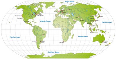 Sticker  Carte du monde