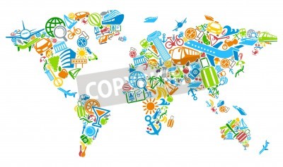 Sticker  Carte du monde