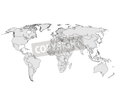 Sticker  Carte du monde