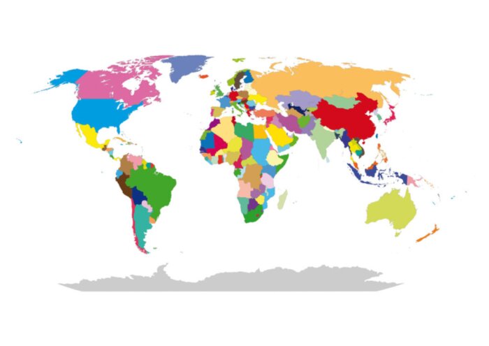 Sticker  carte du monde