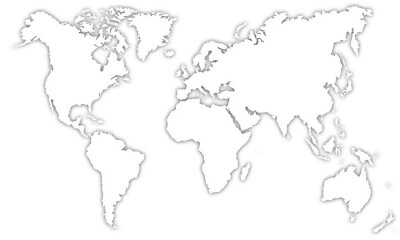 Sticker  Carte du monde - Ombre