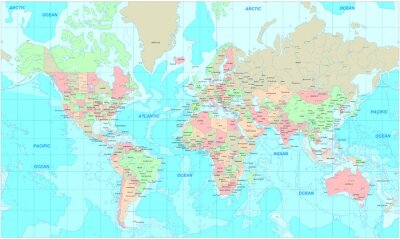 Carte du monde politique