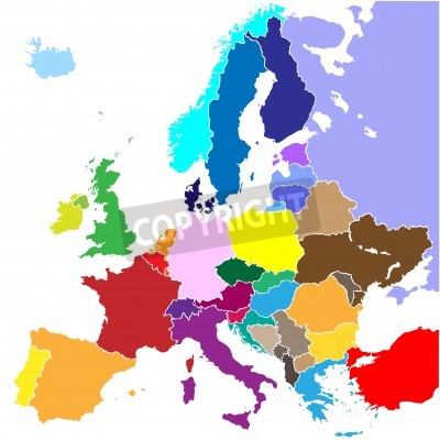 Sticker  Carte Europe (frontière du pays)