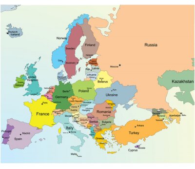 Sticker  Carte européenne.