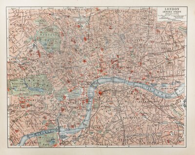 Carte historique de Londres