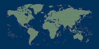Sticker  Carte mondiale des points en détail