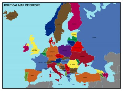Carte politique de l'Europe