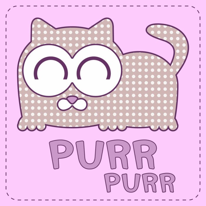 Sticker  Carte postale avec un chaton