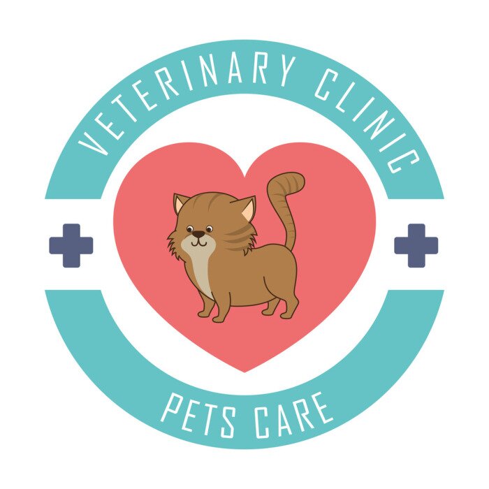 Sticker  Chats Graphiques de chat faisant la promotion d'une clinique vétérinaire